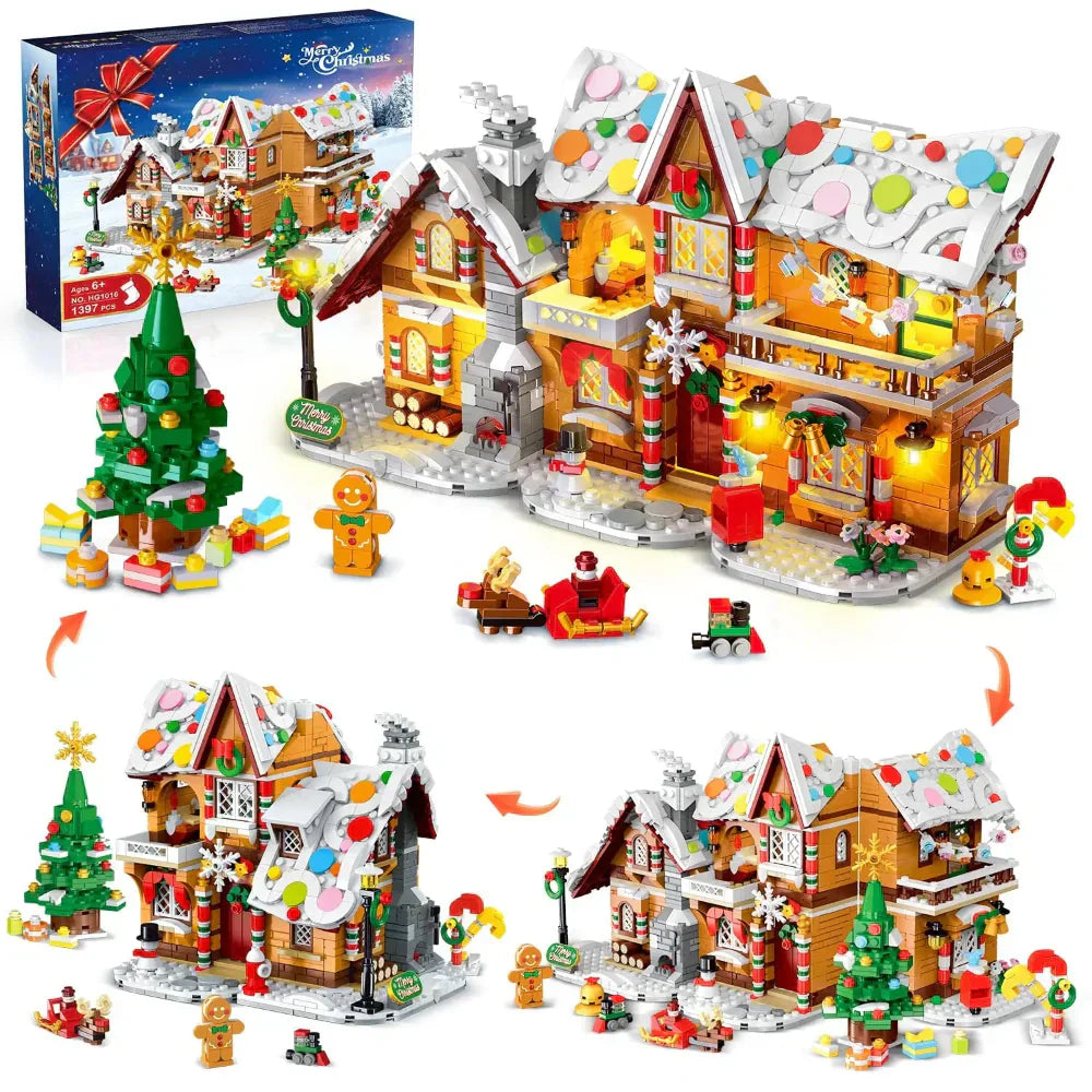 Gingerbread House Building Set with LED Lights