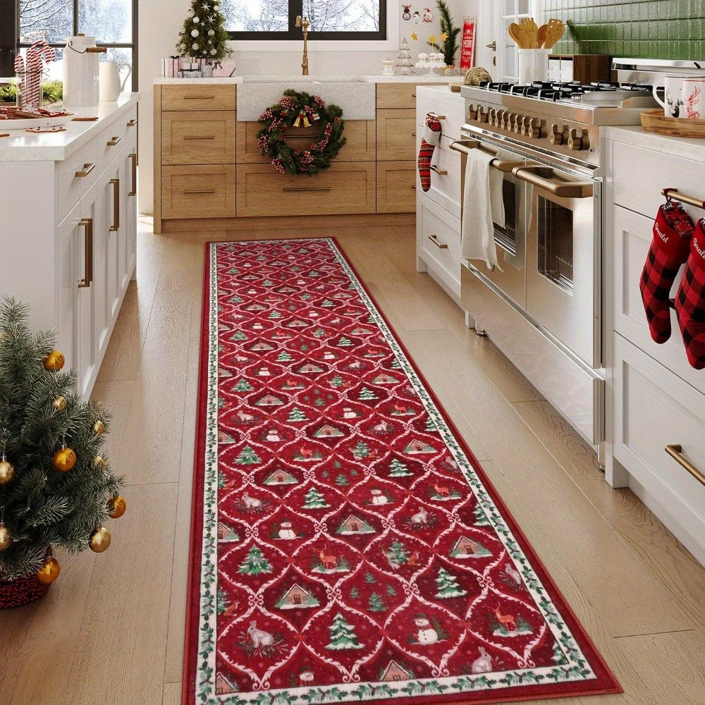 Christmas Runner Rug Holiday Carpet Runner