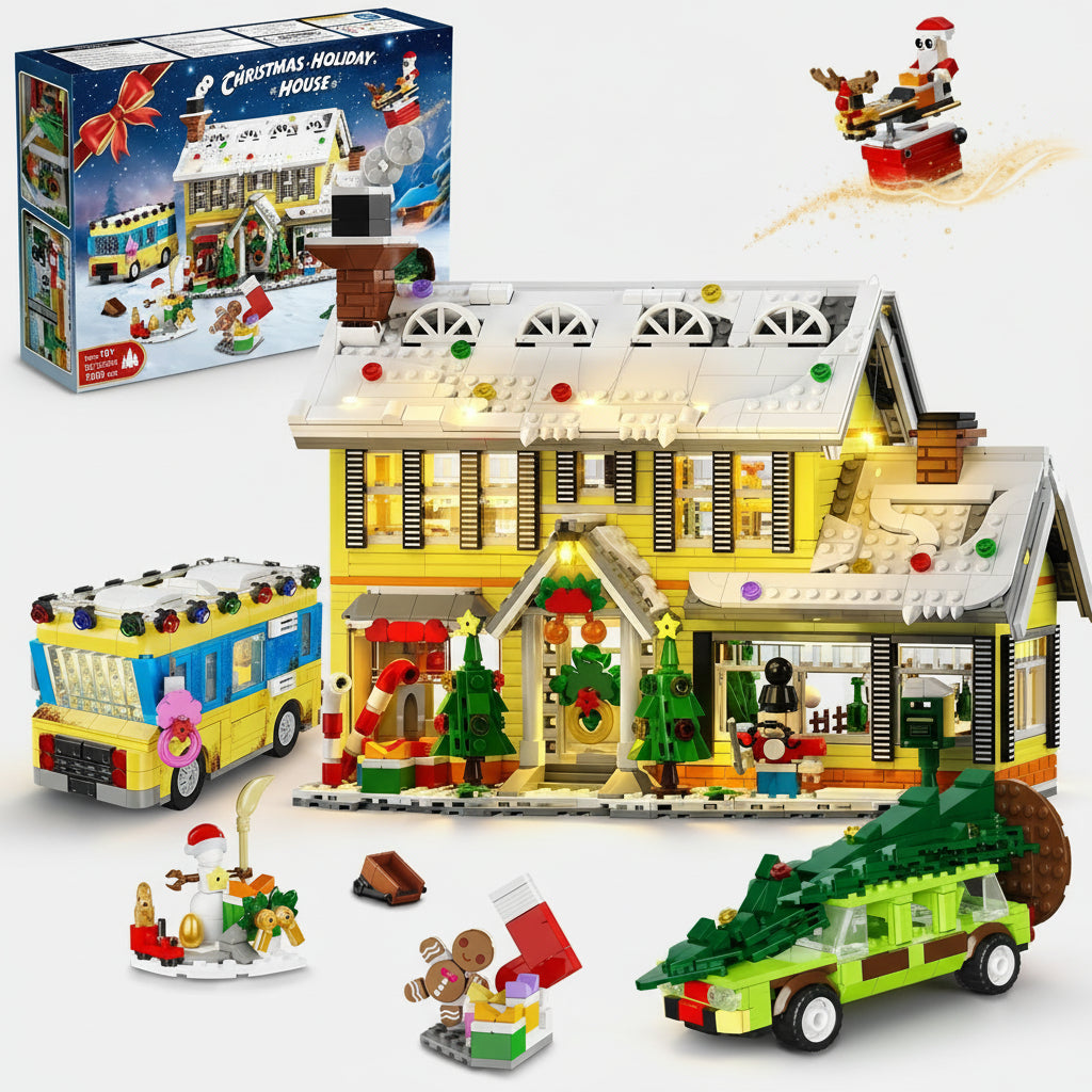 Christmas Village Building Set with Lights
