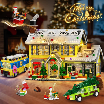 Christmas Village Building Set with Lights