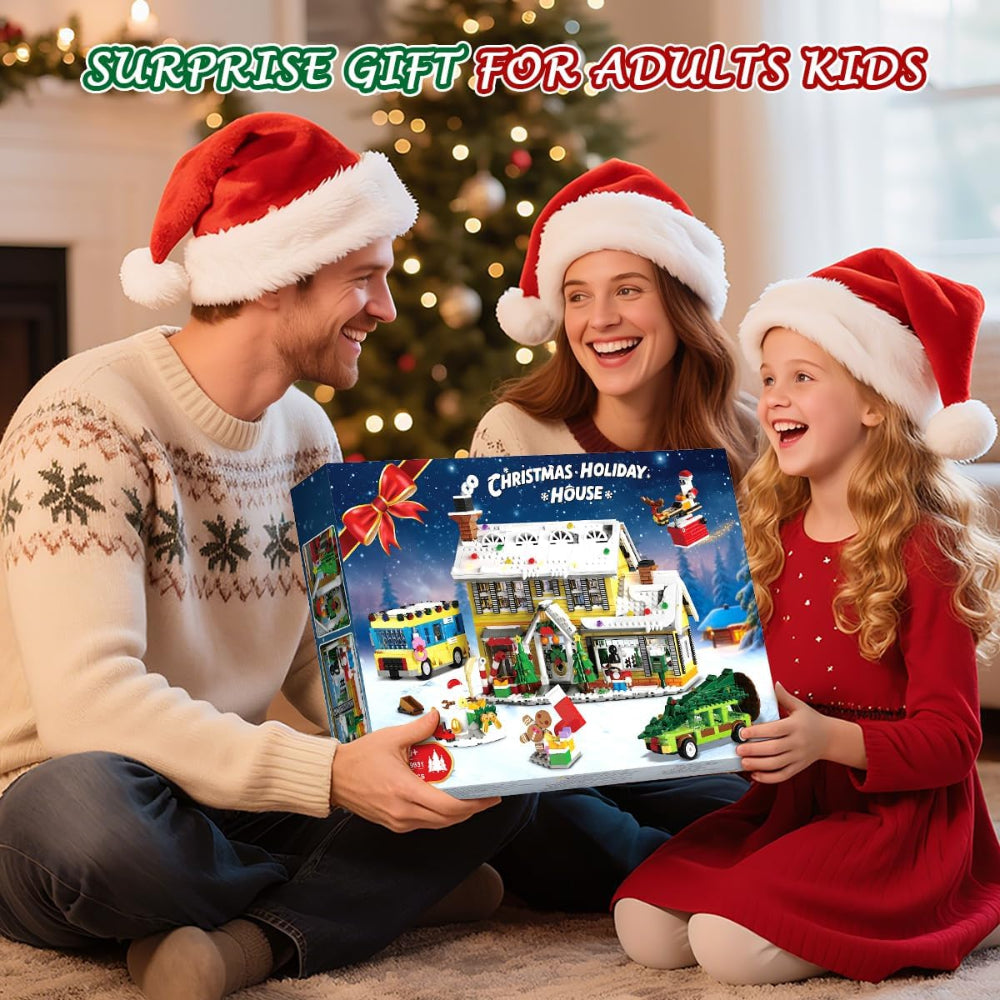 Christmas Village Building Set with Lights