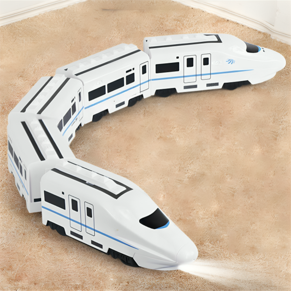 Wooden Train Set for Toddlers