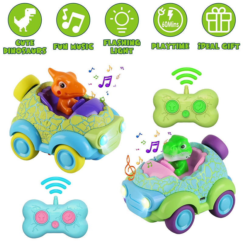 Dinosaur Remote Control Car RC Rechargeable with Light and Music