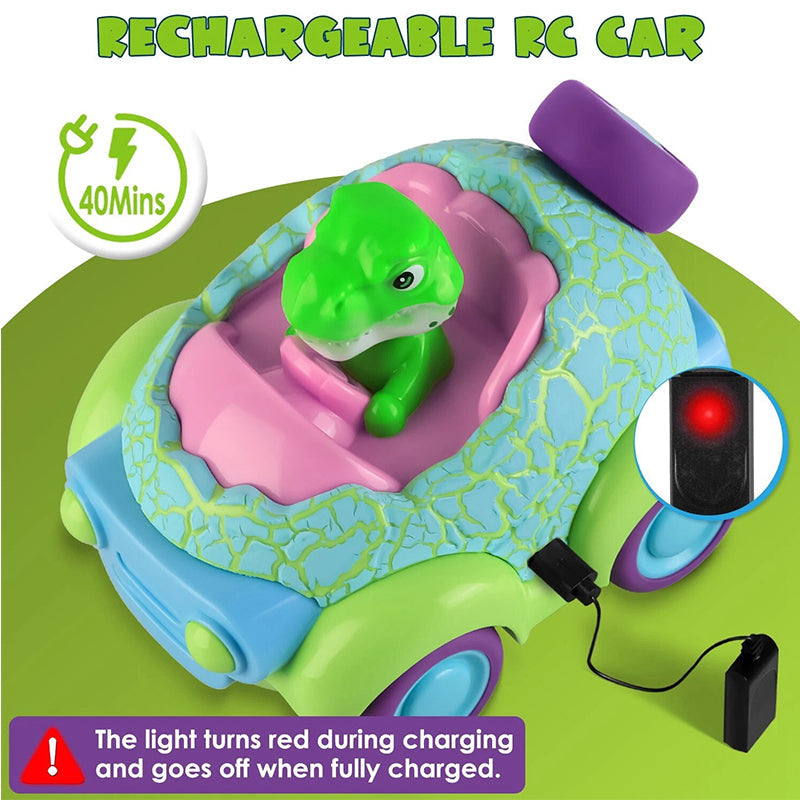Dinosaur Remote Control Car RC Rechargeable with Light and Music
