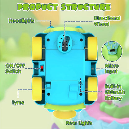 Dinosaur Remote Control Car RC Rechargeable with Light and Music