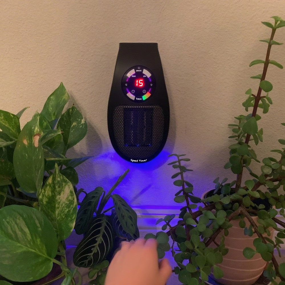 Electric Space Heater with Digital Thermostat Energy Saver