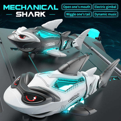 Electric Mechanical Shark Toy with Light and Music