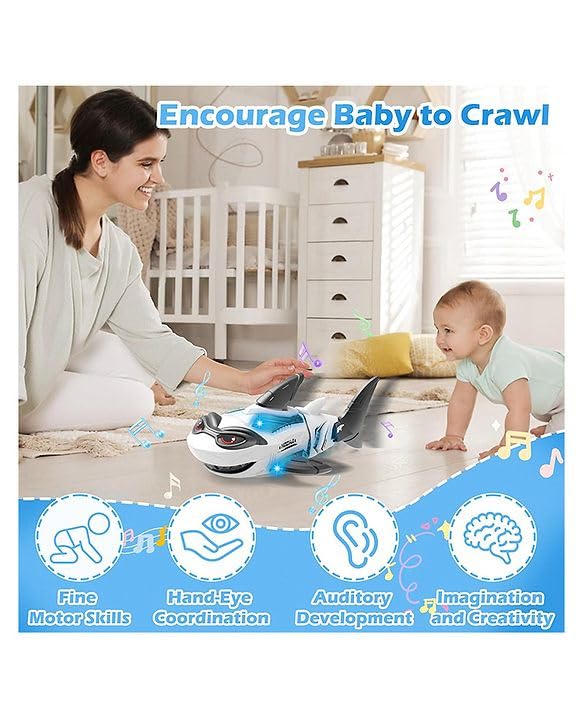 Electric Mechanical Shark Toy with Light and Music