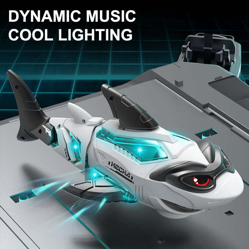 Electric Mechanical Shark Toy with Light and Music