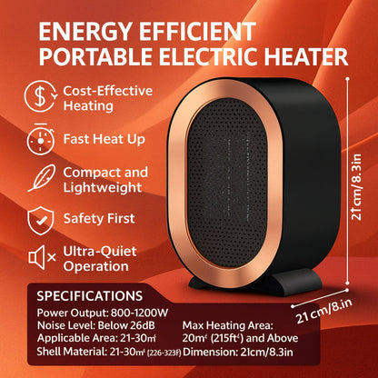 Portable Electric Heater Energy Efficient Warmer