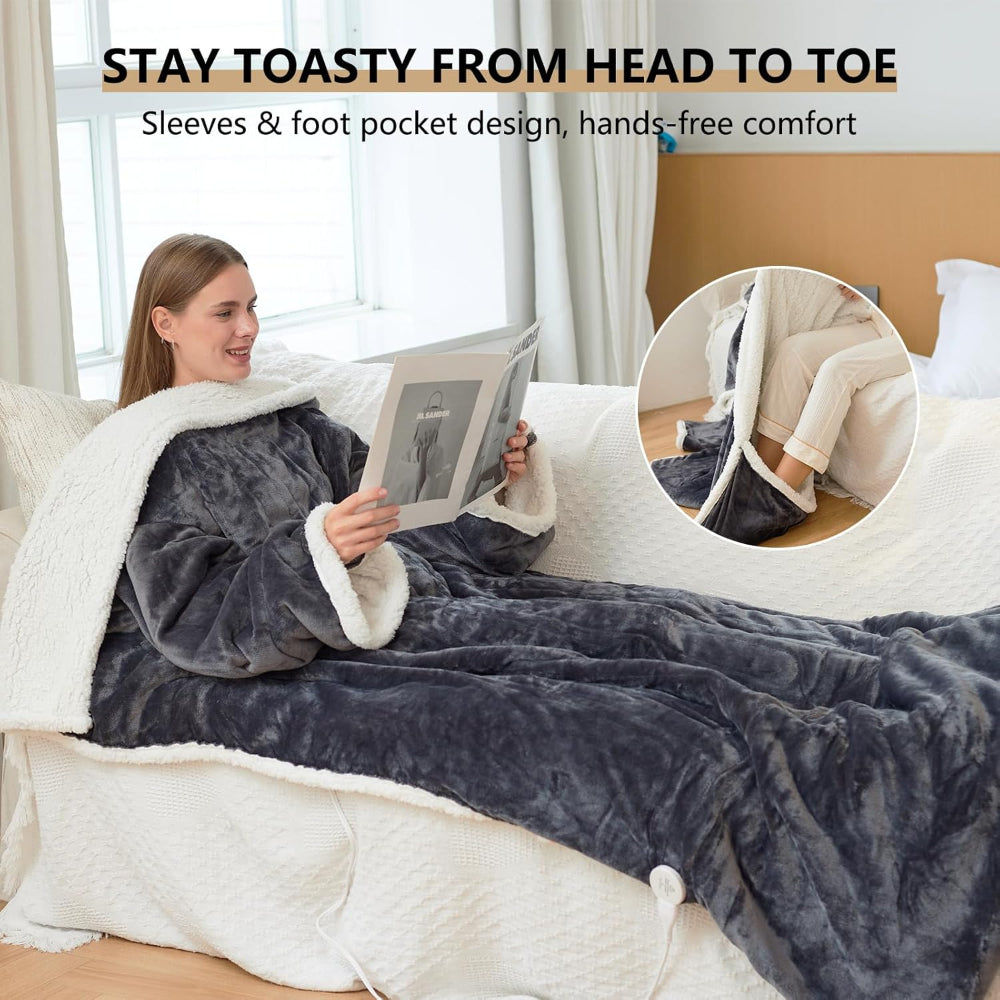 Heated Electric Blanket Sleeves with Temperature Control