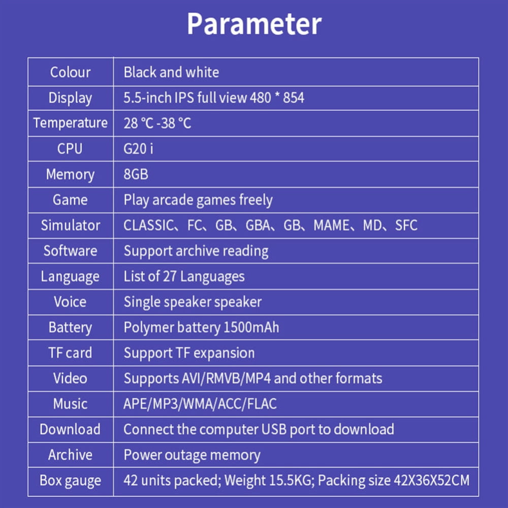 Portable Handheld Game Console Retro Video Game Player