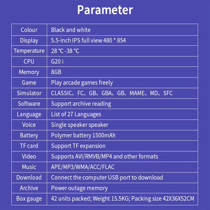 Portable Handheld Game Console Retro Video Game Player