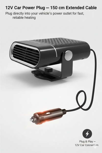 Portable Car Heater Fan 12V Heating Cooling Defrosting 4-in-1