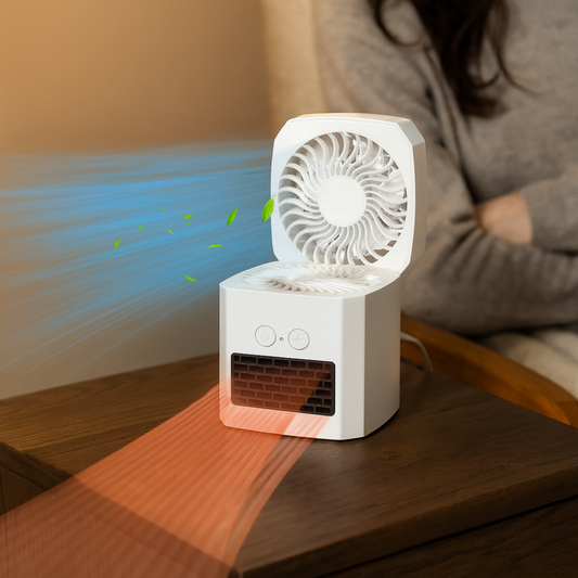 Desktop Electric Heater Fan Combo Unit