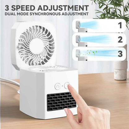 Desktop Electric Heater Fan Combo Unit