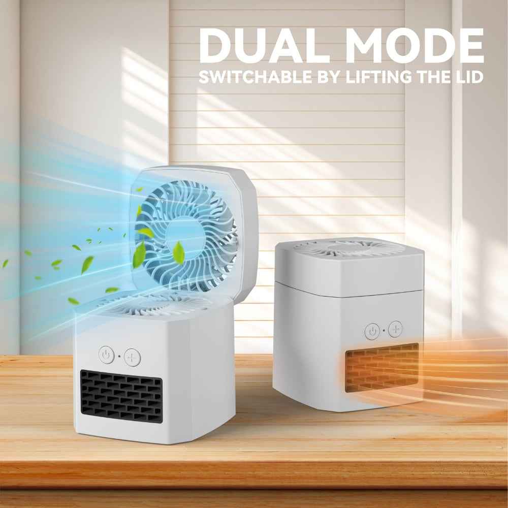 Desktop Electric Heater Fan Combo Unit