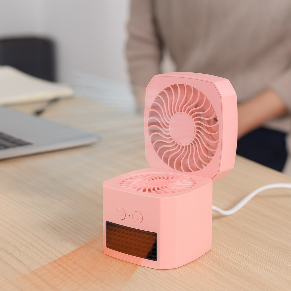 Desktop Electric Heater Fan Combo Unit