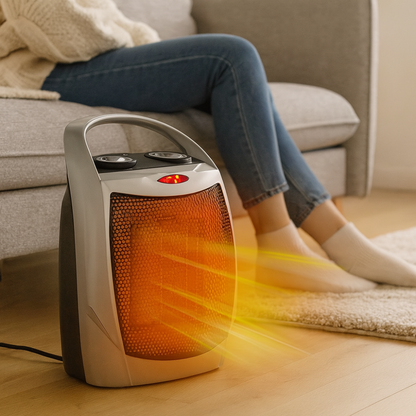 Indoor Space Heater with Temperature Sensor Thermostat