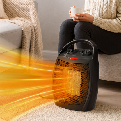 Indoor Space Heater with Temperature Sensor Thermostat