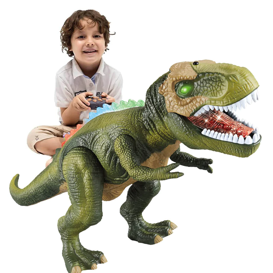 Remote Control Dinosaur Toy with LED Lights and Sound Effects