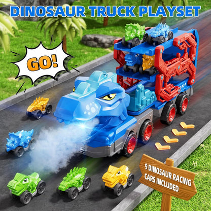 Dinosaur Truck Toy Set with Dino Cars and Track System