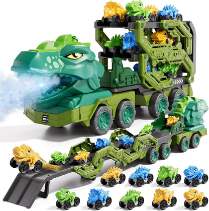 Dinosaur Truck Toy Set with Dino Cars and Track System