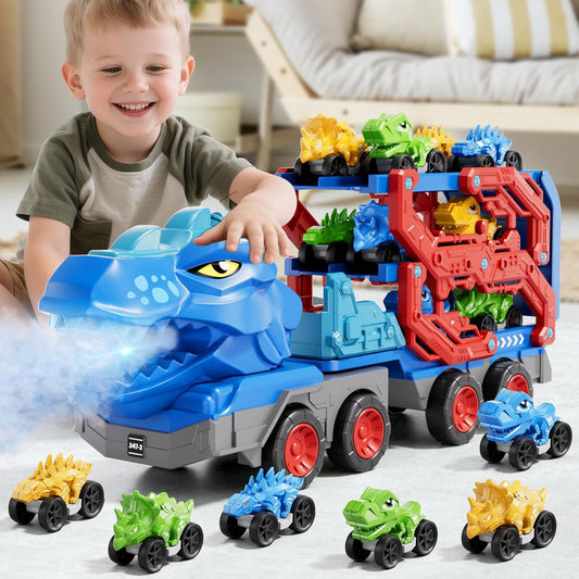Dinosaur Truck Toy Set with Dino Cars and Track System