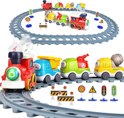 Electric Train Set with Track and Sound Effects