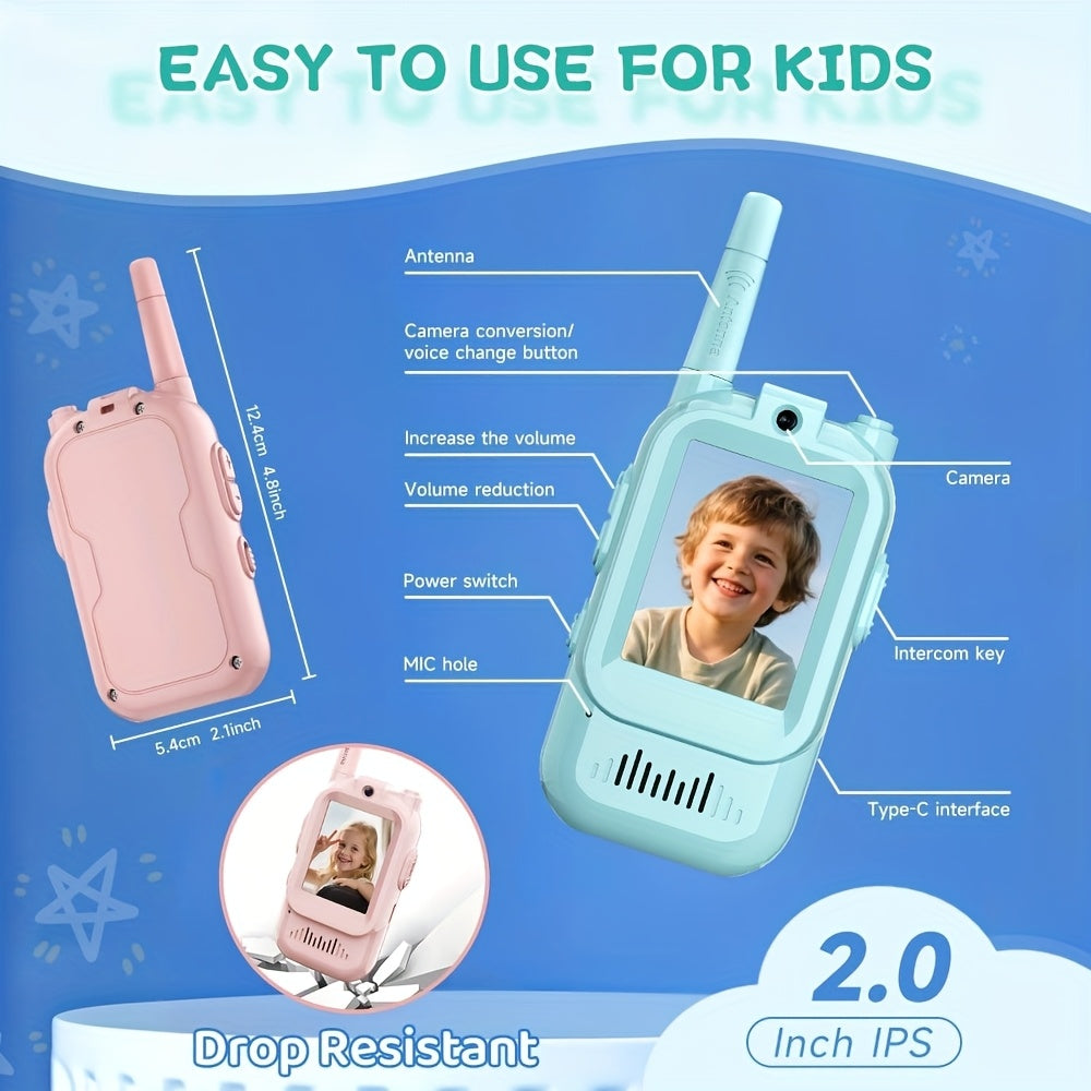 Kids Walkie Talkies Two-Way Video Communication Set