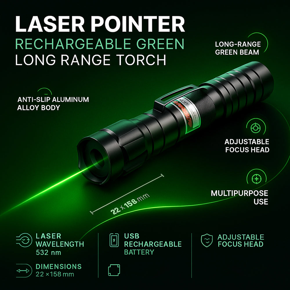Rechargeable Laser Pointer Long Range Torch