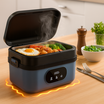 Self-Heating Stainless Steel Lunch Box Food Warmer Portable