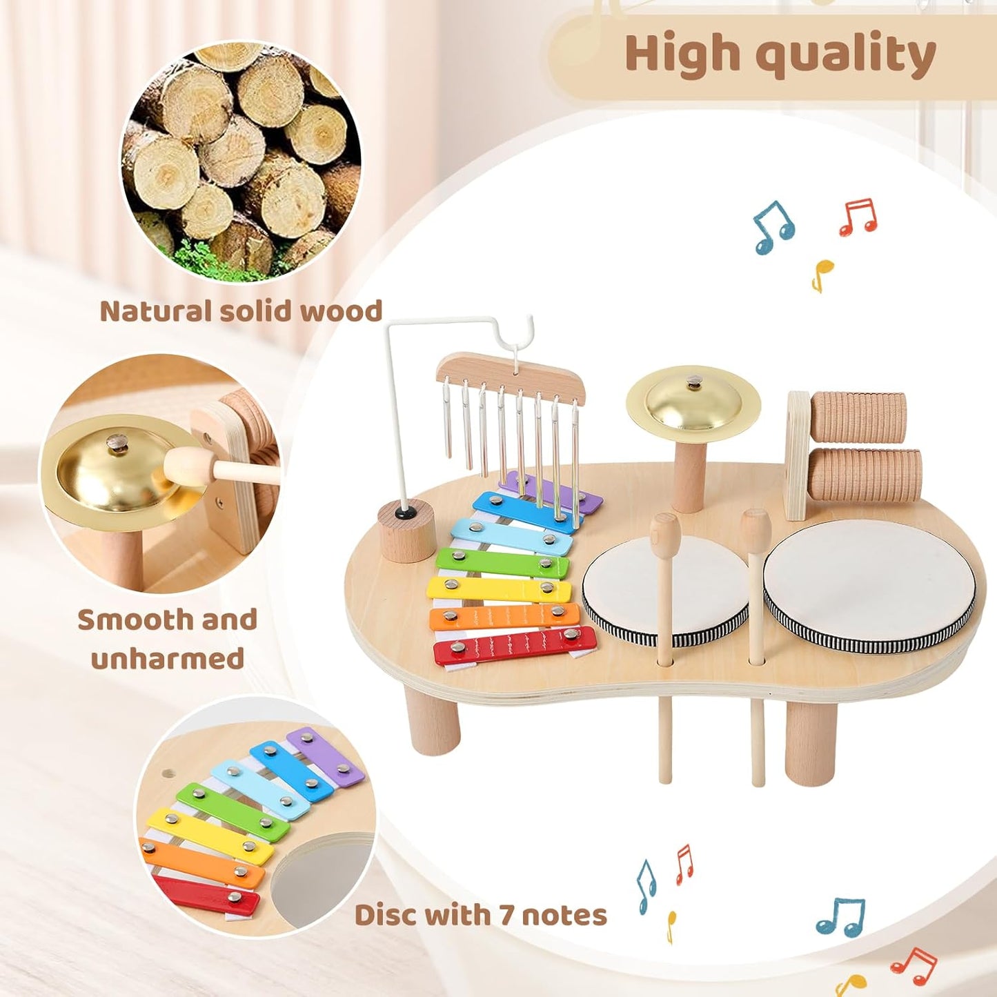Montessori Music Activity Table Toy Sound Instrument