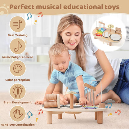 Montessori Music Activity Table Toy Sound Instrument