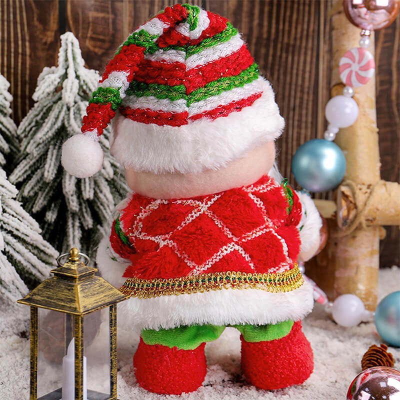 Santa Plush Toy Doll LED Light Decoration