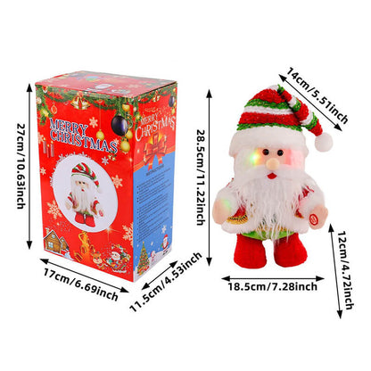 Santa Plush Toy Doll LED Light Decoration