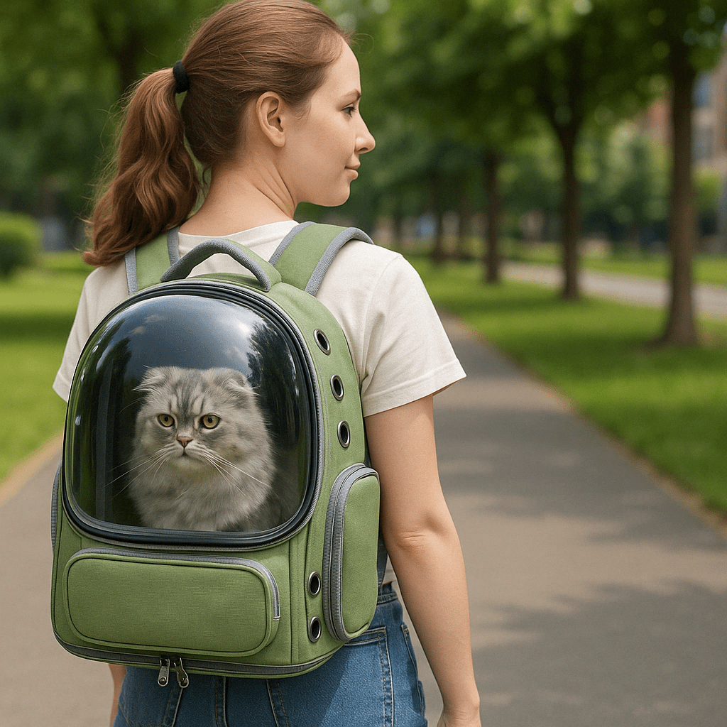 Cat Carrier Backpack Transparent Design