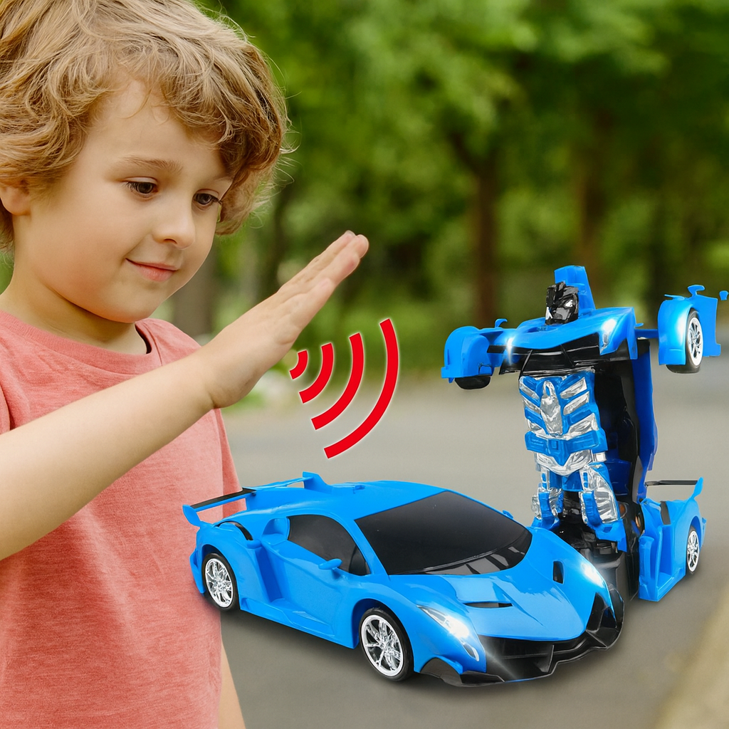 Remote Control Transforming Robot Car Toy Vehicle