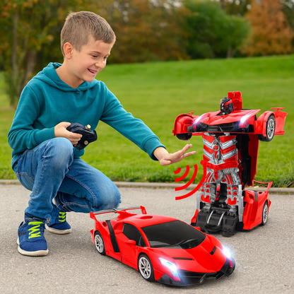 Remote Control Transforming Robot Car Toy Vehicle