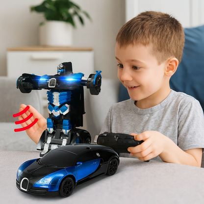Remote Control Transforming Robot Car Toy Vehicle