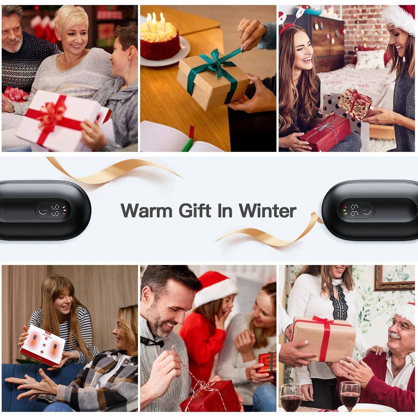Rechargeable Magnetic Hand Warmers Portable Heater 2 Pack