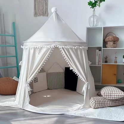 Round Plush Play Tent Kids Indoor Outdoor