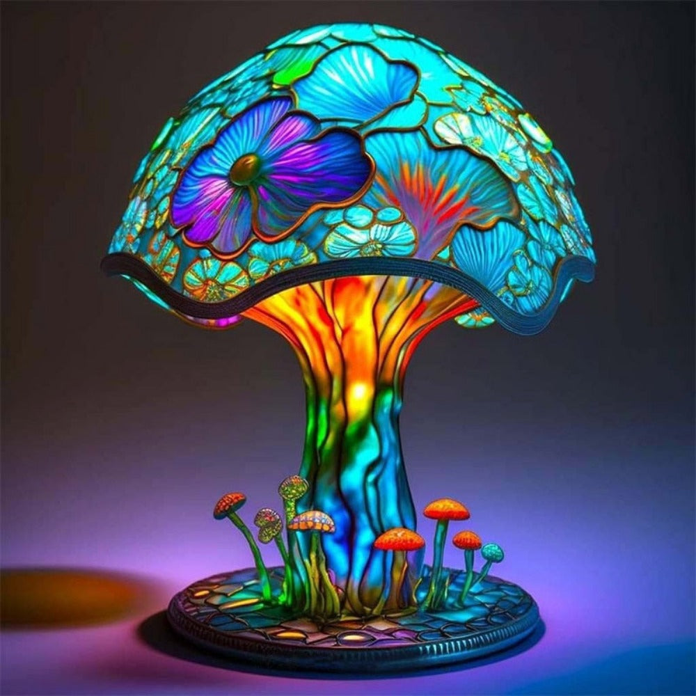 Stained Glass Mushroom Table Lamp 9 Styles