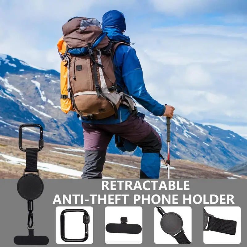 Retractable Phone Security Holder Anti-Theft Clip Mount
