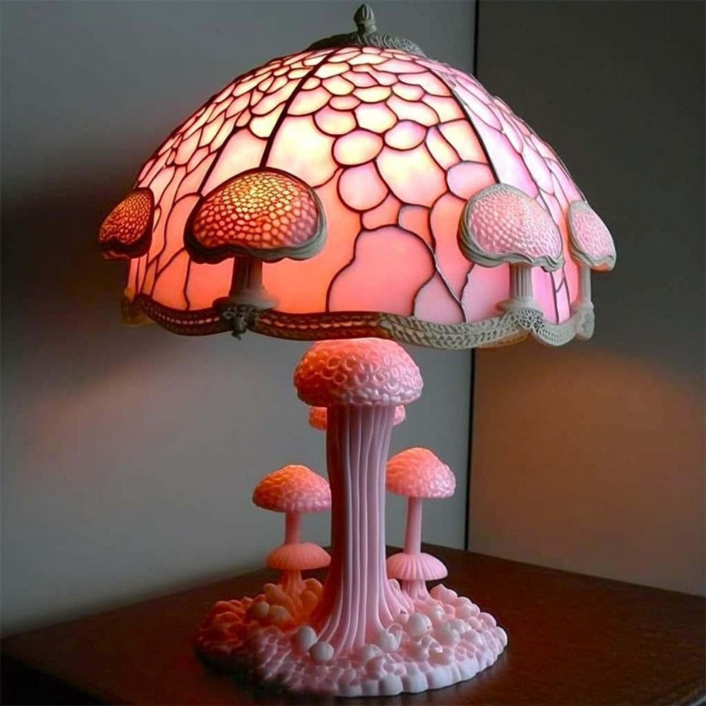 Stained Glass Mushroom Table Lamp 9 Styles