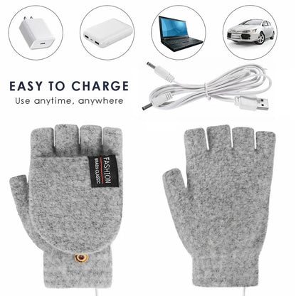 USB Heated Gloves for Hand Warmth