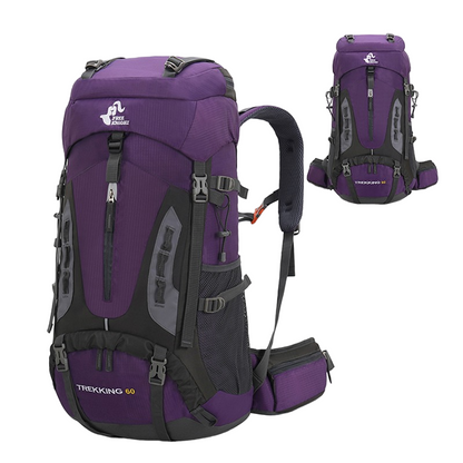 Hiking Backpack 60L Trekking Pack Ergonomic Design