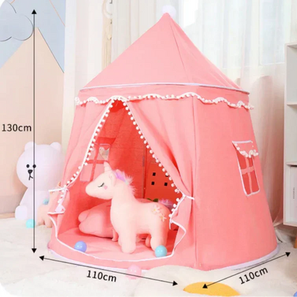 Round Plush Play Tent Kids Indoor Outdoor