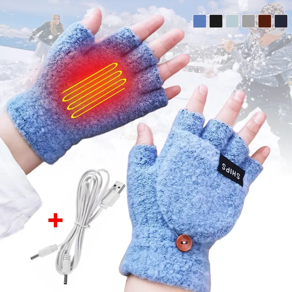 USB Heated Gloves for Hand Warmth