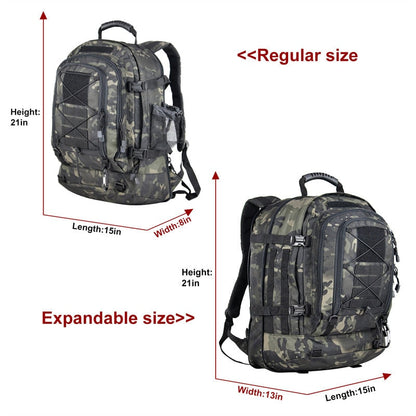 Tactical Backpack Expandable Waterproof Rucksack